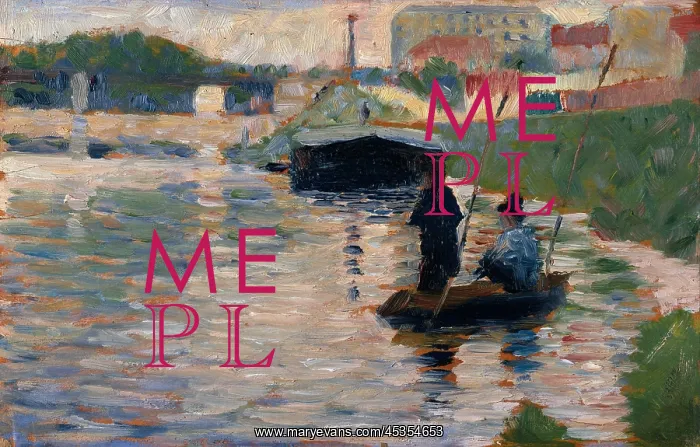 : View of the Seine, by Georges Seurat : View of the Seine, by Georges Seurat