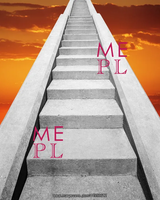 : View at Bottom of Set of Concrete Stairs Looking : View at Bottom of Set of Concrete Stairs Looking