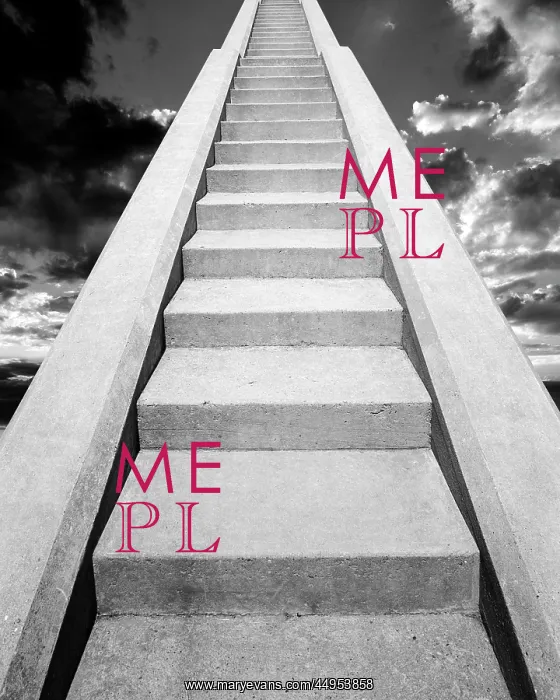 : View at Bottom of Set of Concrete Stairs Looking : View at Bottom of Set of Concrete Stairs Looking
