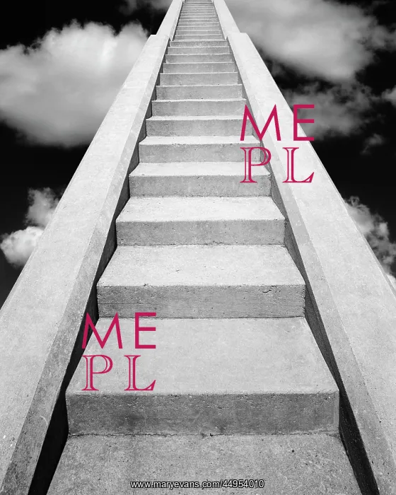 : View at Bottom of Set of Concrete Stairs Looking : View at Bottom of Set of Concrete Stairs Looking