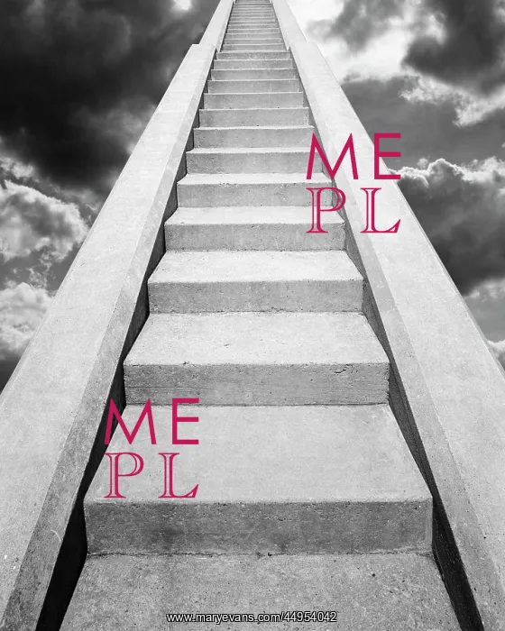 : View at Bottom of Set of Concrete Stairs Looking : View at Bottom of Set of Concrete Stairs Looking