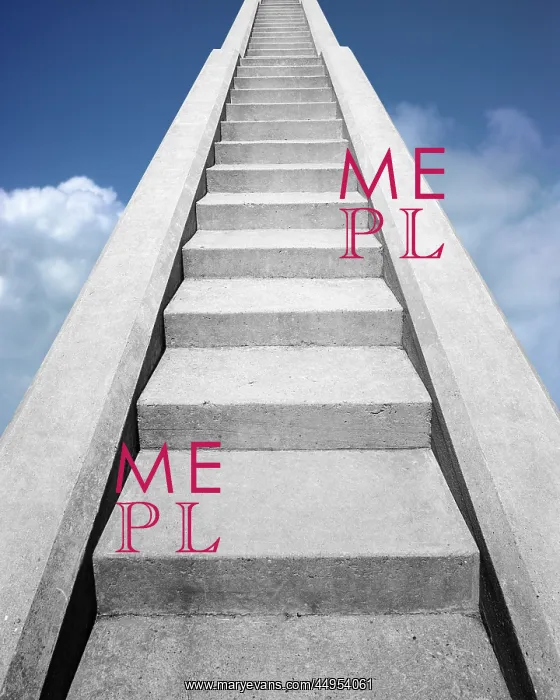 : View at Bottom of Set of Concrete Stairs Looking : View at Bottom of Set of Concrete Stairs Looking