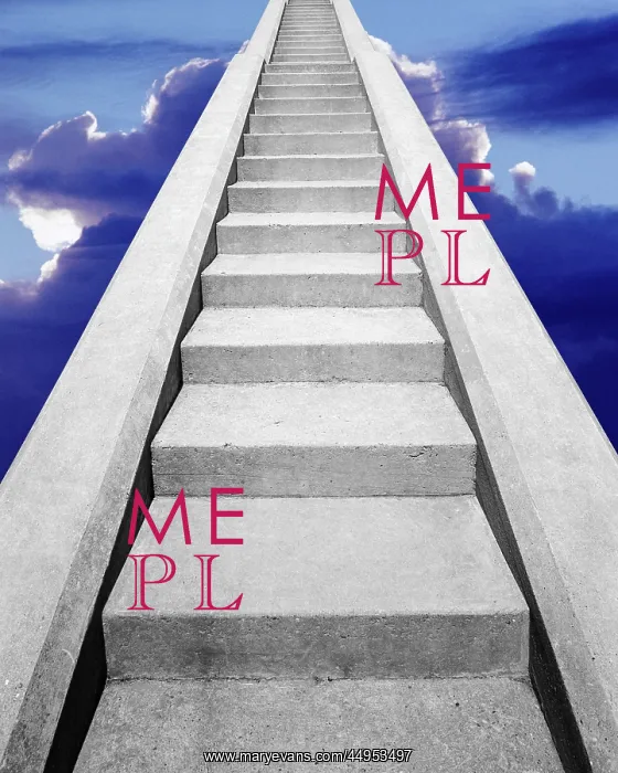 : View at Bottom of Set of Stairs Looking up to : View at Bottom of Set of Stairs Looking up to