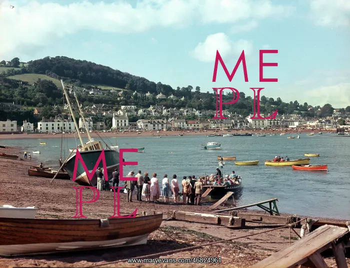 : View from Shaldon with passenger ferry, Teignmouth : View from Shaldon with passenger ferry, Teignmouth