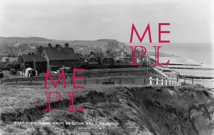 : View of Sheringham from Beeston Hill : View of Sheringham from Beeston Hill