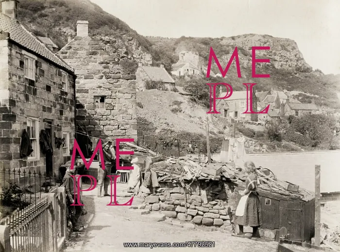 : View along the shore at Runswick, Yorkshire : View along the shore at Runswick, Yorkshire