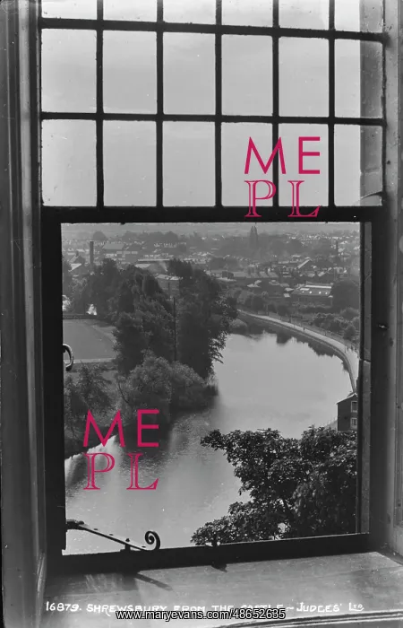 : View of Shrewsbury from the Castle : View of Shrewsbury from the Castle