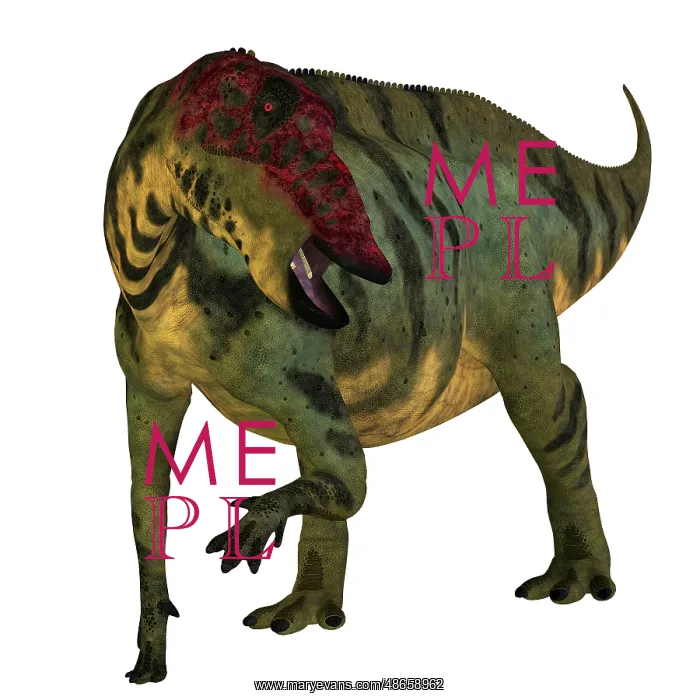 : Front view of a Shuangmiaosaurus dinosaur : Front view of a Shuangmiaosaurus dinosaur