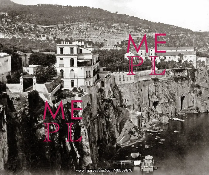  : View of Sorrento, Italy, circa 1880s
