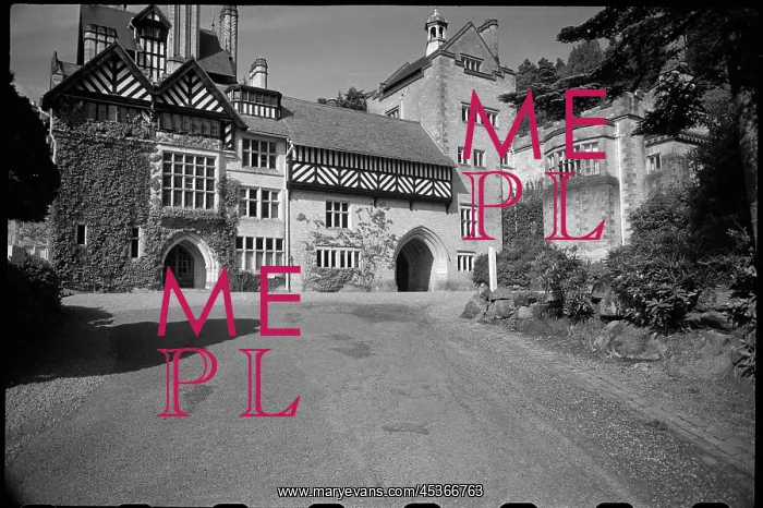  : A view of the south, or entrance, front of Cragside