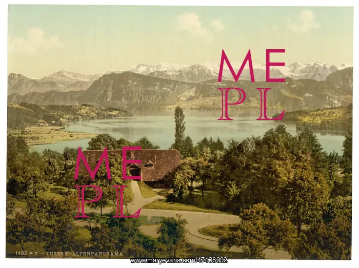 : View of the southern chain of Alps, with the Titlis from Dre : View of the southern chain of Alps, with the Titlis from Dre