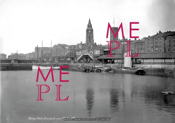 : A view of St George's Dock looking towards the : A view of St George's Dock looking towards the