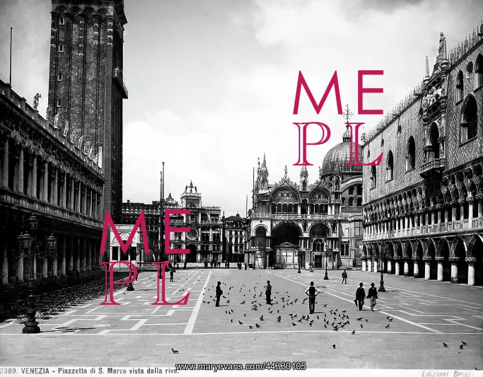 : Italy. View of St. Mark's Square with the Cathedral : Italy. View of St. Mark's Square with the Cathedral