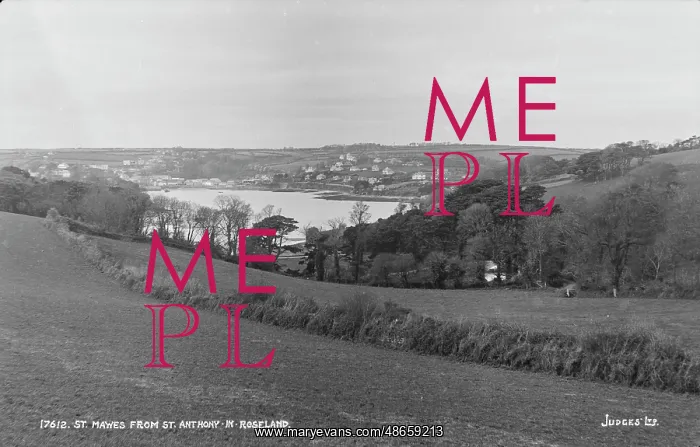 : View of St. Mawes from St. Anthony in Roseland : View of St. Mawes from St. Anthony in Roseland