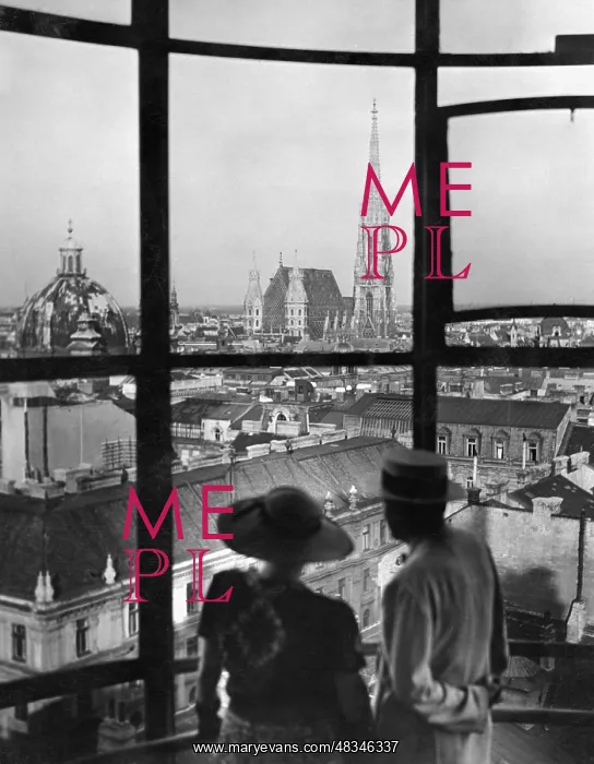 : View of the St. Stephen's Cathedral in Vienna, 1936 : View of the St. Stephen's Cathedral in Vienna, 1936