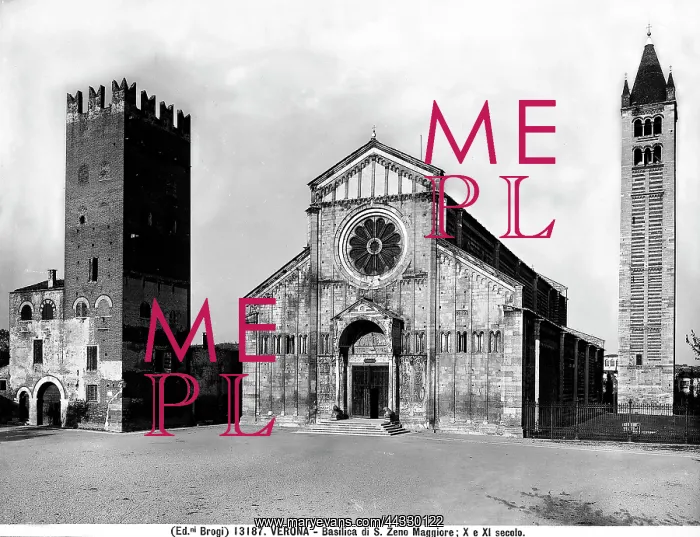 : Italy. View of St. Zeno Square in Verona : Italy. View of St. Zeno Square in Verona
