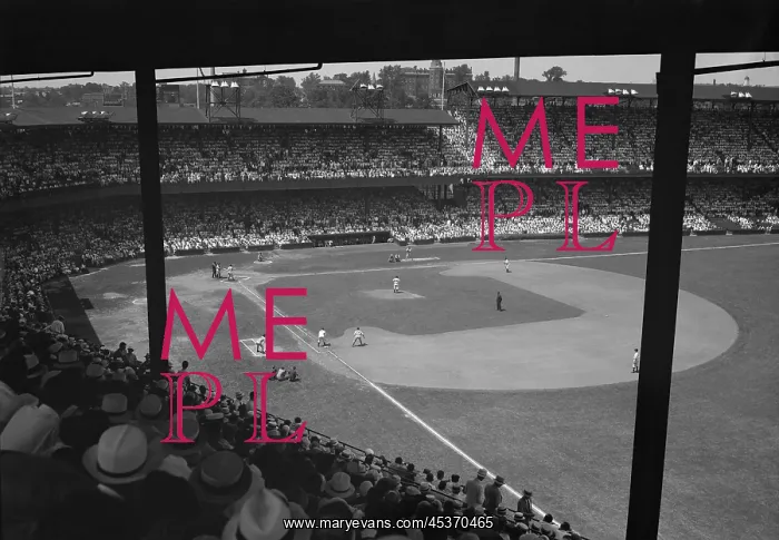 : View from the stands of baseball game in Griffith : View from the stands of baseball game in Griffith