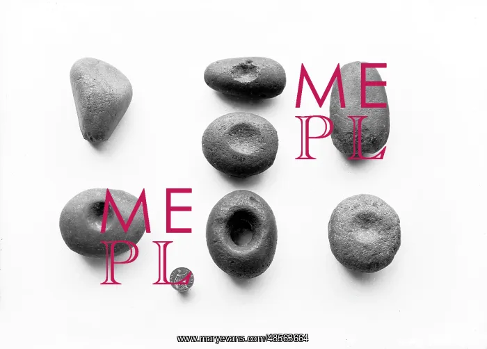 : A view of stone lammers against a white background : A view of stone lammers against a white background