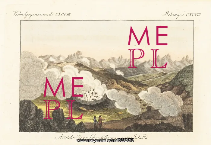 : View of the Sulphur Mountain, Iceland, 1811 : View of the Sulphur Mountain, Iceland, 1811