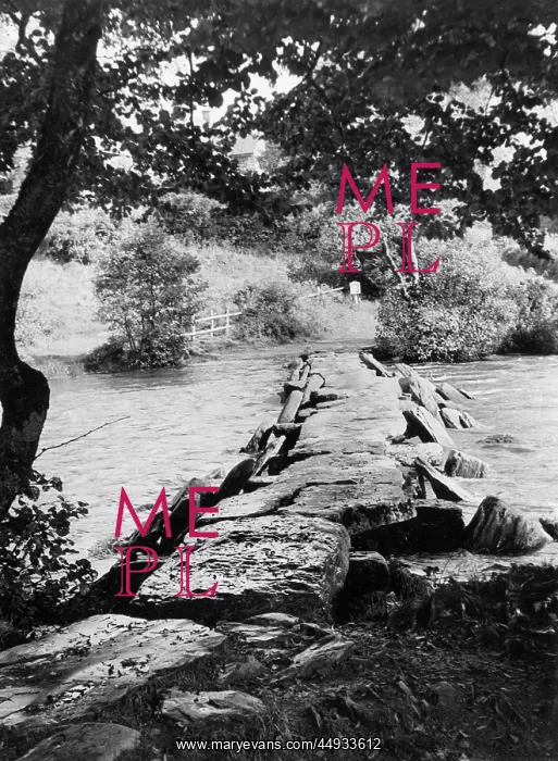 : View across Tarr Steps, Exmoor, Somerset : View across Tarr Steps, Exmoor, Somerset