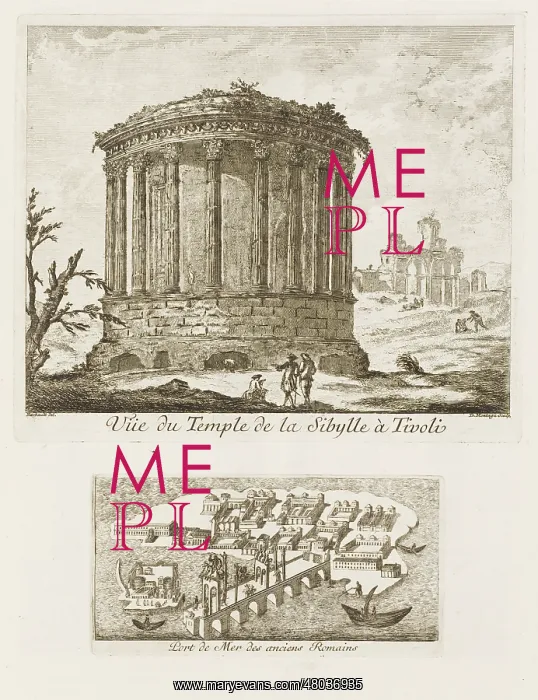 : View of the Temple of Vesta, Tivoli : View of the Temple of Vesta, Tivoli