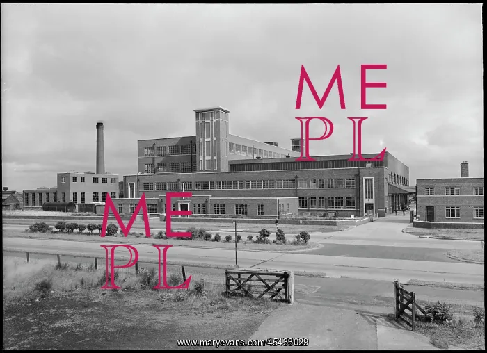 : View of the textile factory from the west : View of the textile factory from the west