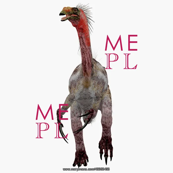 : Front view of a Therizinosaurus dinosaur : Front view of a Therizinosaurus dinosaur