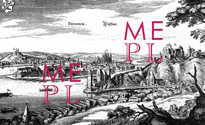: View of the Three-River City of Passau, 1645 : View of the Three-River City of Passau, 1645