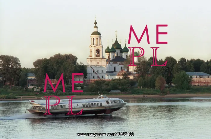 : View of Tolga Monastery from Volga river, 1991 : View of Tolga Monastery from Volga river, 1991