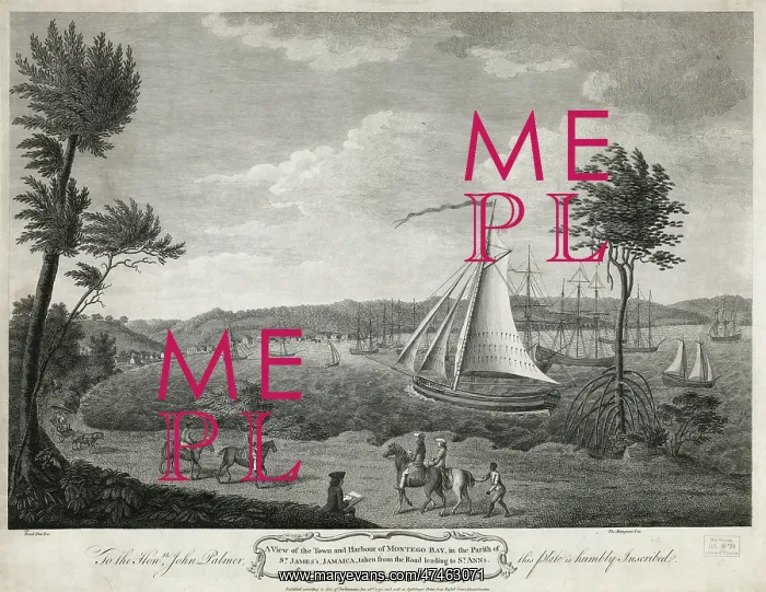 : A view of the town and harbour of Montego Bay, in the parish : A view of the town and harbour of Montego Bay, in the parish