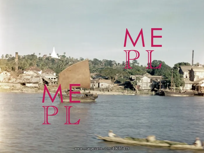 : view of town and pagodas - Moulmein : view of town and pagodas - Moulmein