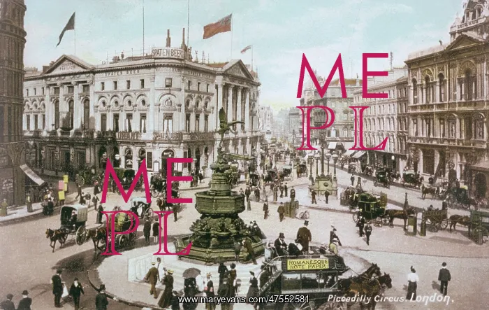 : View of the traffic in Piccadilly Circus in 1905 : View of the traffic in Piccadilly Circus in 1905