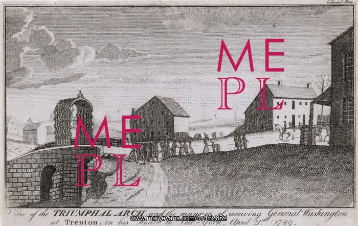 : View of the triumphal arch, and the manner of receiving Gene : View of the triumphal arch, and the manner of receiving Gene