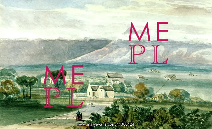  : View of Tulbagh with Church in foreground, circa 1837