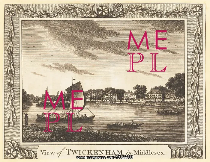 : View of Twickenham in Middlesex, 1784 : View of Twickenham in Middlesex, 1784