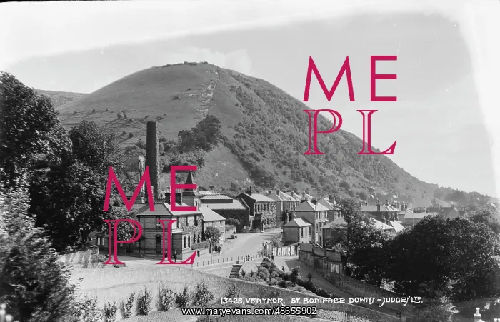 : View of Ventnor and St. Boniface Down : View of Ventnor and St. Boniface Down