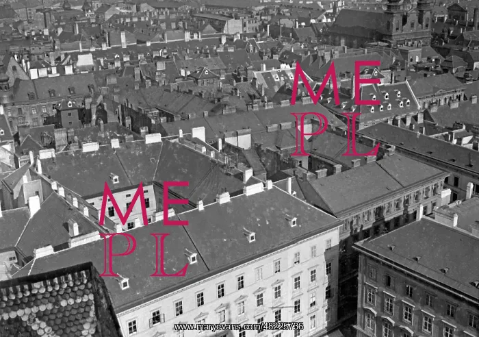 : View of the Vienna city center, 1908 : View of the Vienna city center, 1908