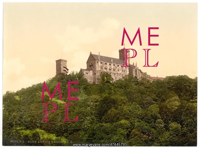 : View on the Wartburg, II. Wartburg, Thuringia, Germany : View on the Wartburg, II. Wartburg, Thuringia, Germany