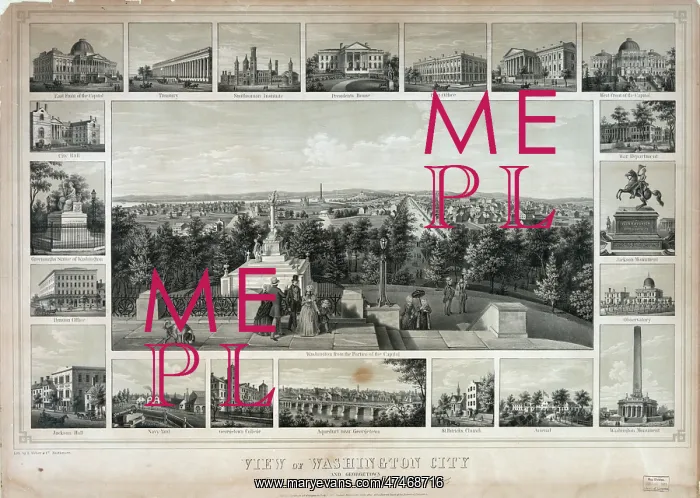 : View of Washington City and Georgetown : View of Washington City and Georgetown