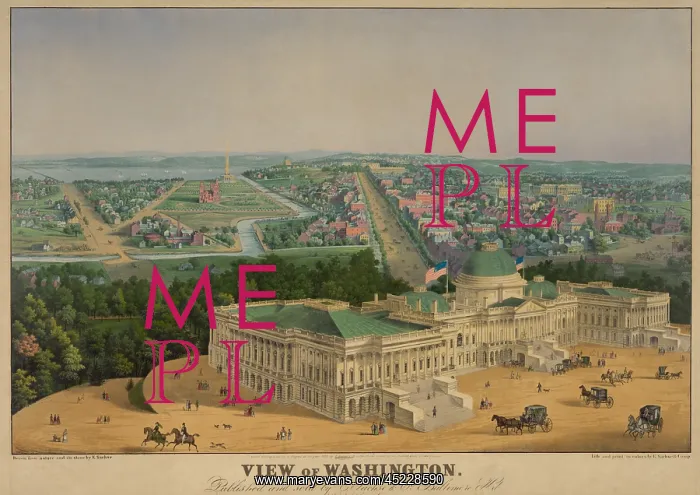: View of Washington DC. 1852.? : View of Washington DC. 1852.?