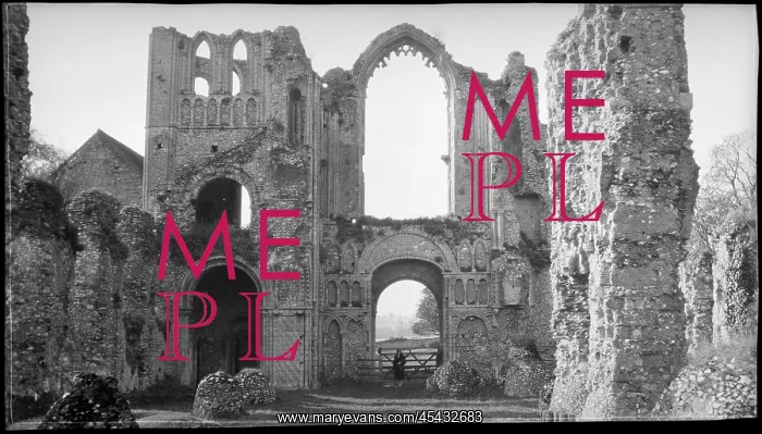 : View of the west front of the Castle Acre Priory : View of the west front of the Castle Acre Priory