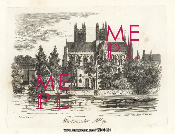 : View of Westminster Abbey, London, 1807 : View of Westminster Abbey, London, 1807