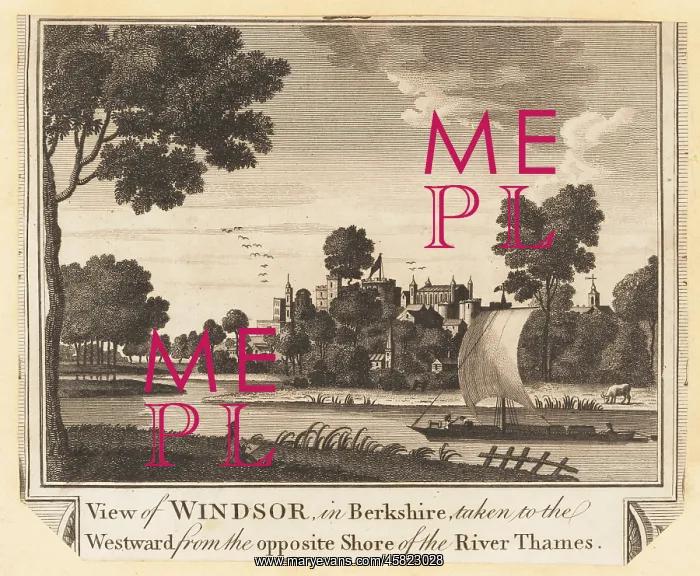 : View of Windsor Castle and the river Thames, 1784 : View of Windsor Castle and the river Thames, 1784