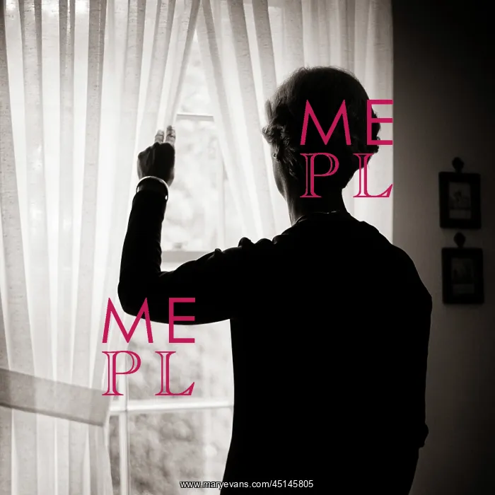 : Back View of Woman Silhouetted Looking out Window : Back View of Woman Silhouetted Looking out Window