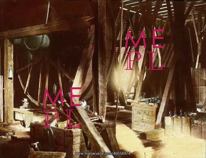 : View into the wooden framework of the roof of St. Stephen's : View into the wooden framework of the roof of St. Stephen's