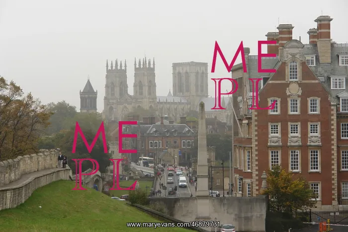 : View of York Minster on a grey day : View of York Minster on a grey day