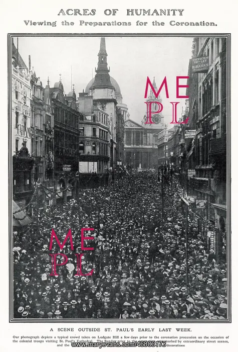 : Viewing preparations for the Coronation, 1911 : Viewing preparations for the Coronation, 1911