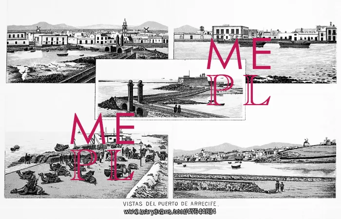 : Five views of Arrecife, Lanzarote, Canary Islands : Five views of Arrecife, Lanzarote, Canary Islands