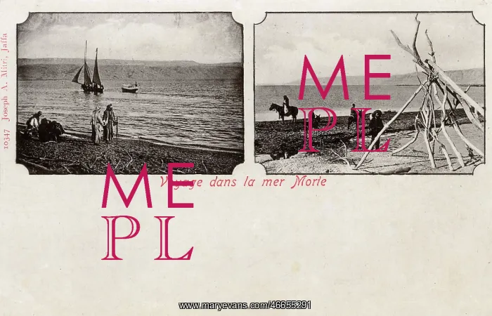 : Two Views of the Dead Sea, Palestine : Two Views of the Dead Sea, Palestine