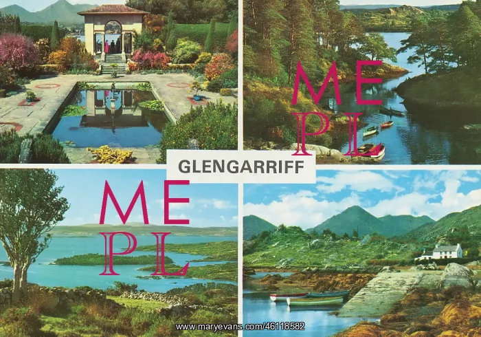 : Four views of Glengarriff, County Cork, Ireland : Four views of Glengarriff, County Cork, Ireland